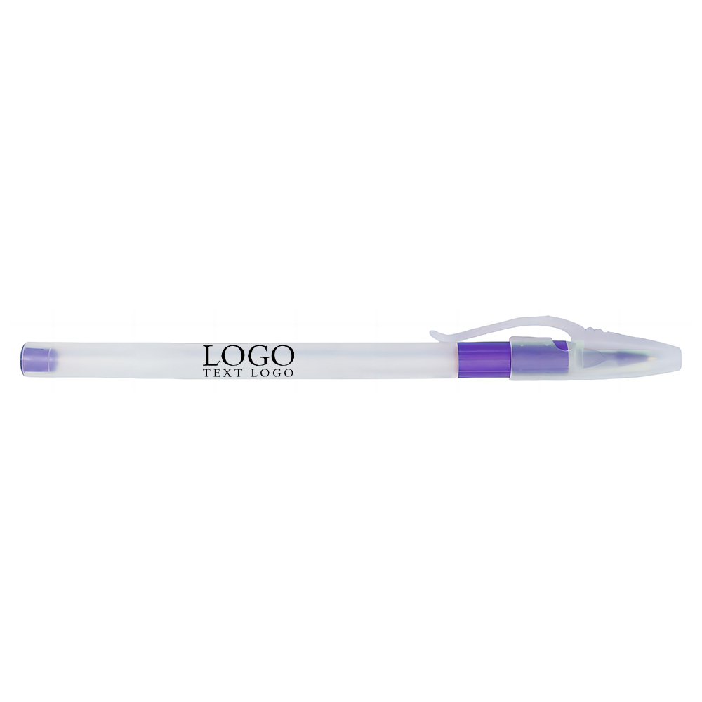 Comfort Stick with Grip Pen Purple with Logo