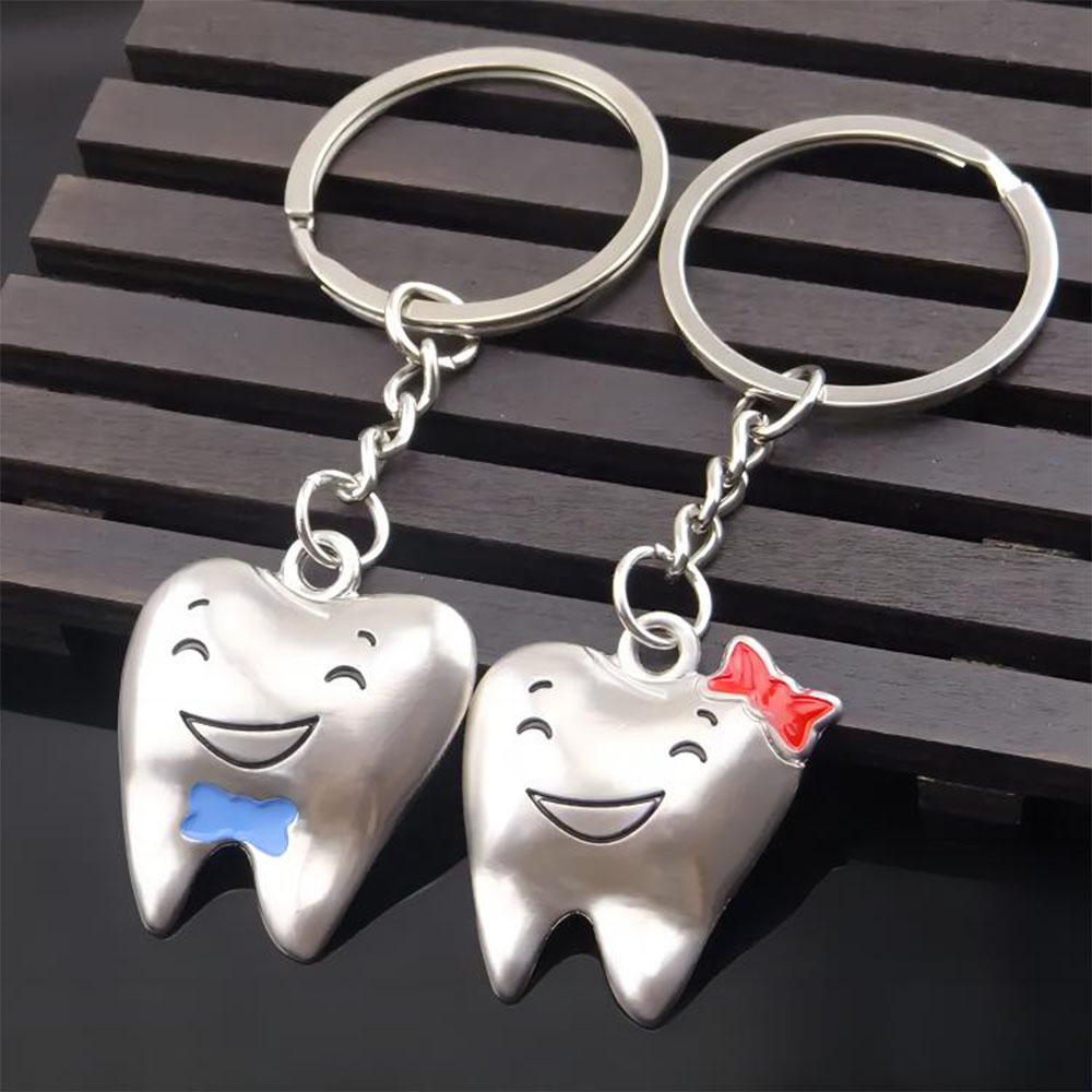 Custom Smile Tooth Keychain For Valentine's Day