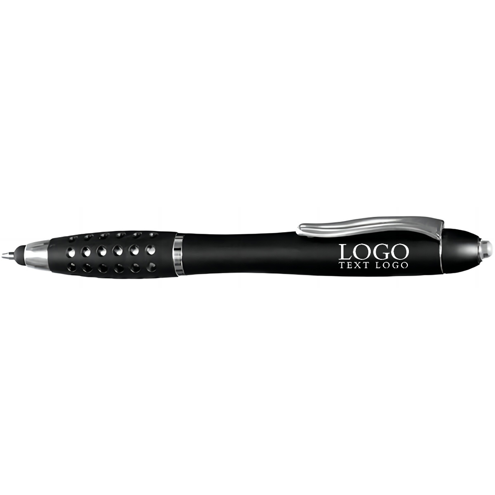 Gripper Stylus Pen with Led Light Black With Logo