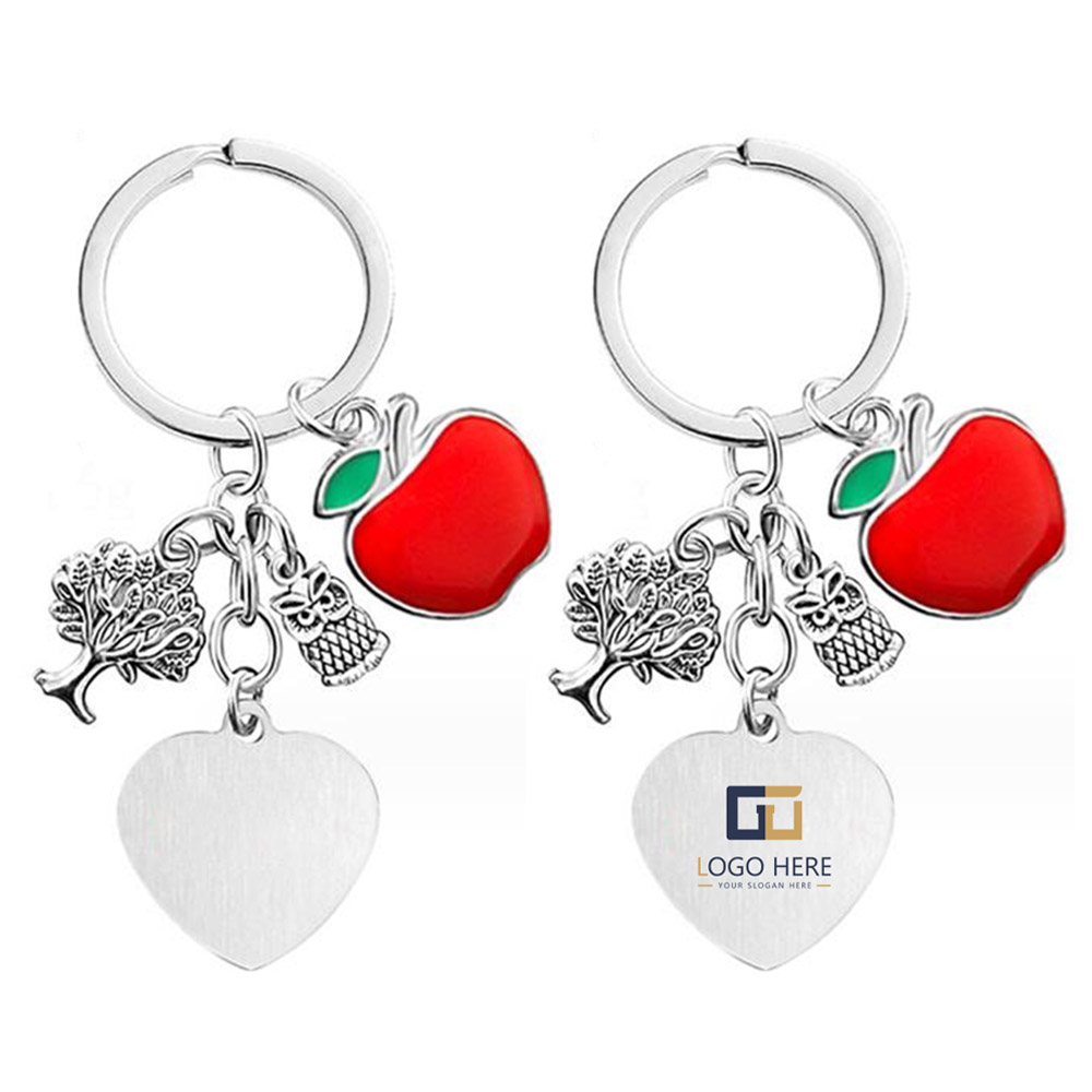 Heart Shaped Thankful Keychain Group