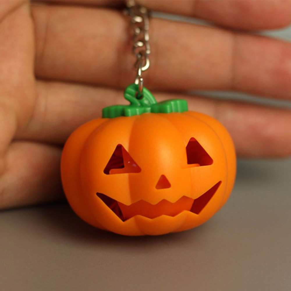 Novelty Jack-o'-Lantern LED Keychain