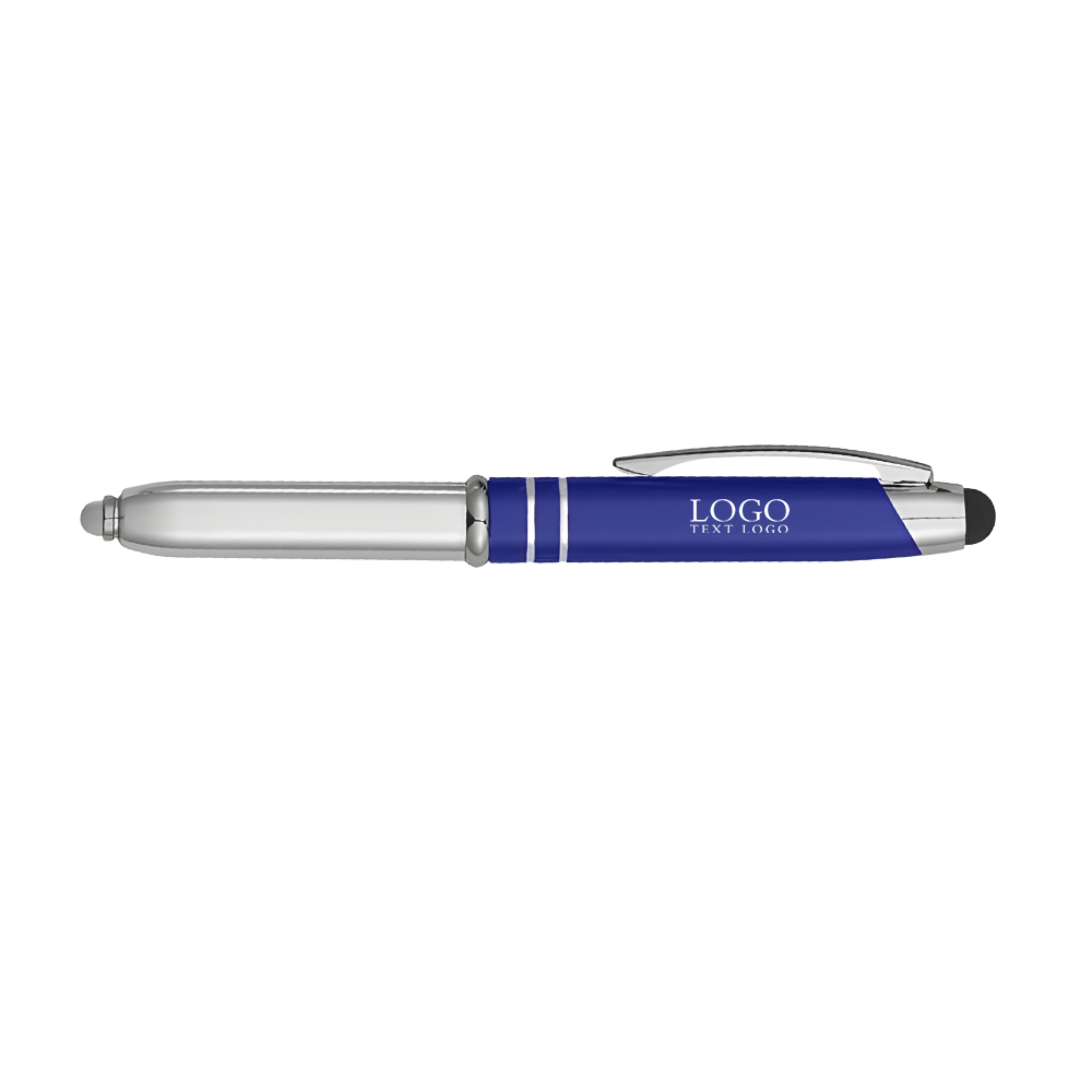 Metal Medium Point Stylus Pen Blue with Logo