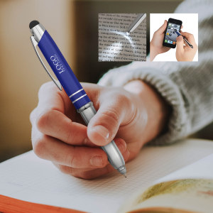 Ballpoint Stylus Pen with LED Flashlight