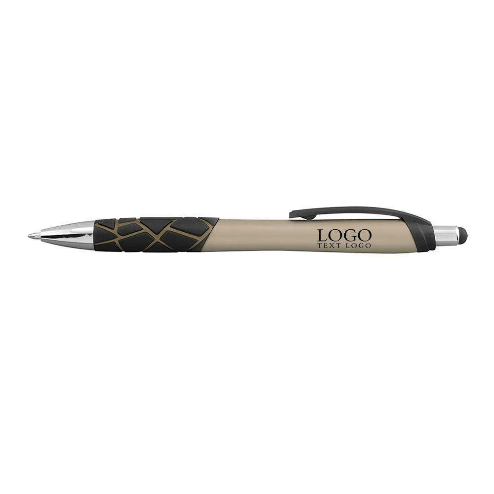 Mosaic Stylus Click Action Pen Champagne with Logo