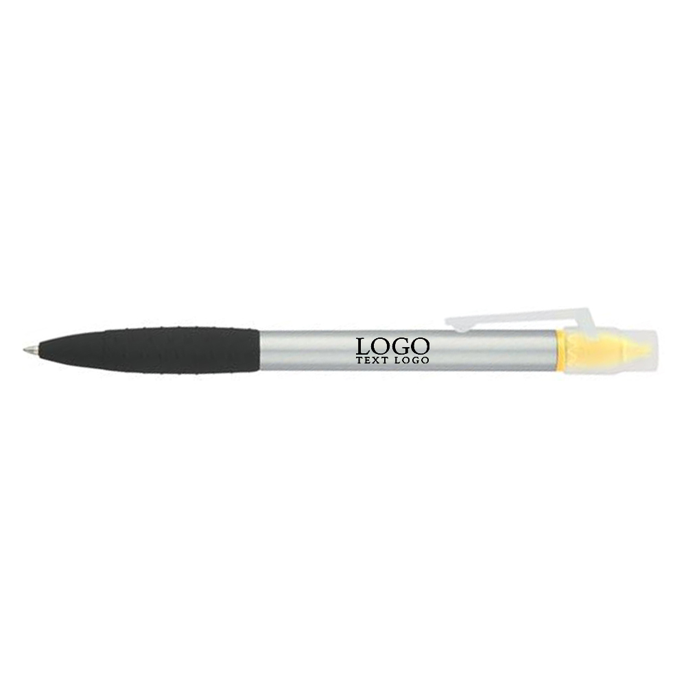 Neptune Pen With Highlighter Silver Yellow With Logo