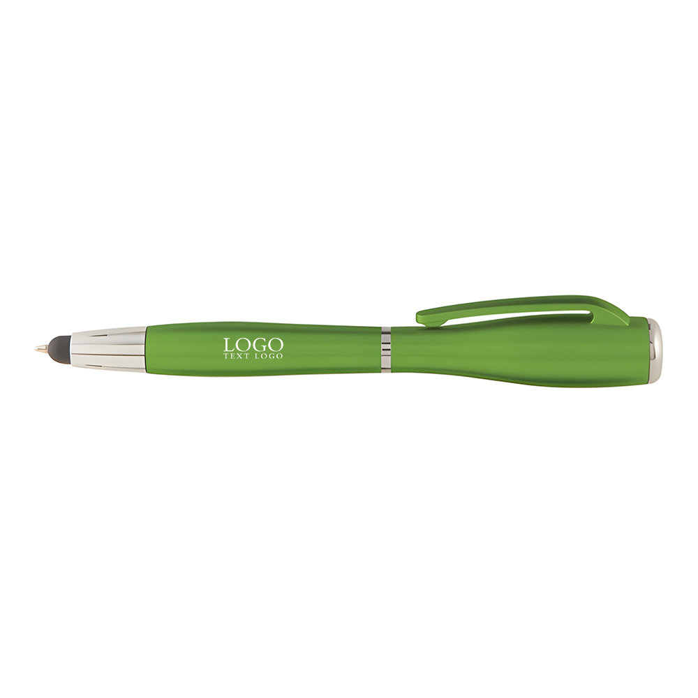 Nova Touch LED Light Stylus Pen Green with Logo