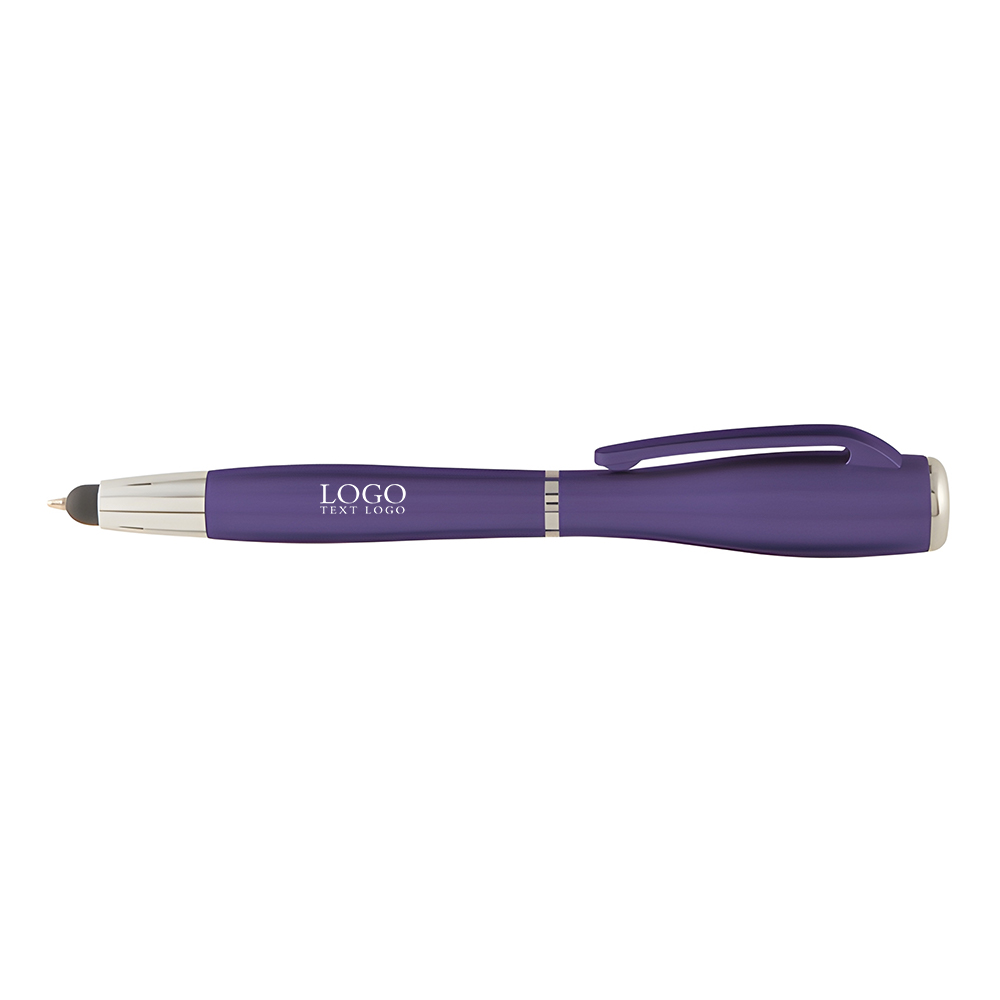 Nova Touch LED Light Stylus Pen Purple with Logo