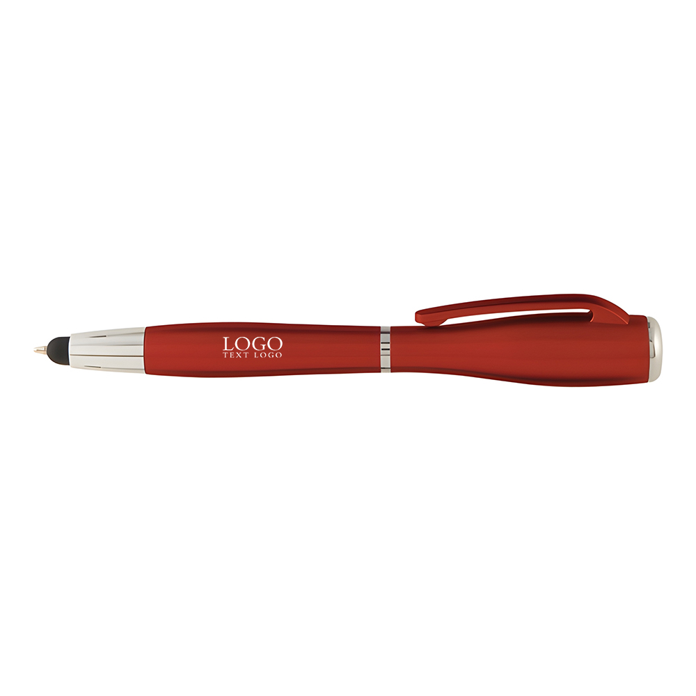 Nova Touch LED Light Stylus Pen Red with Logo
