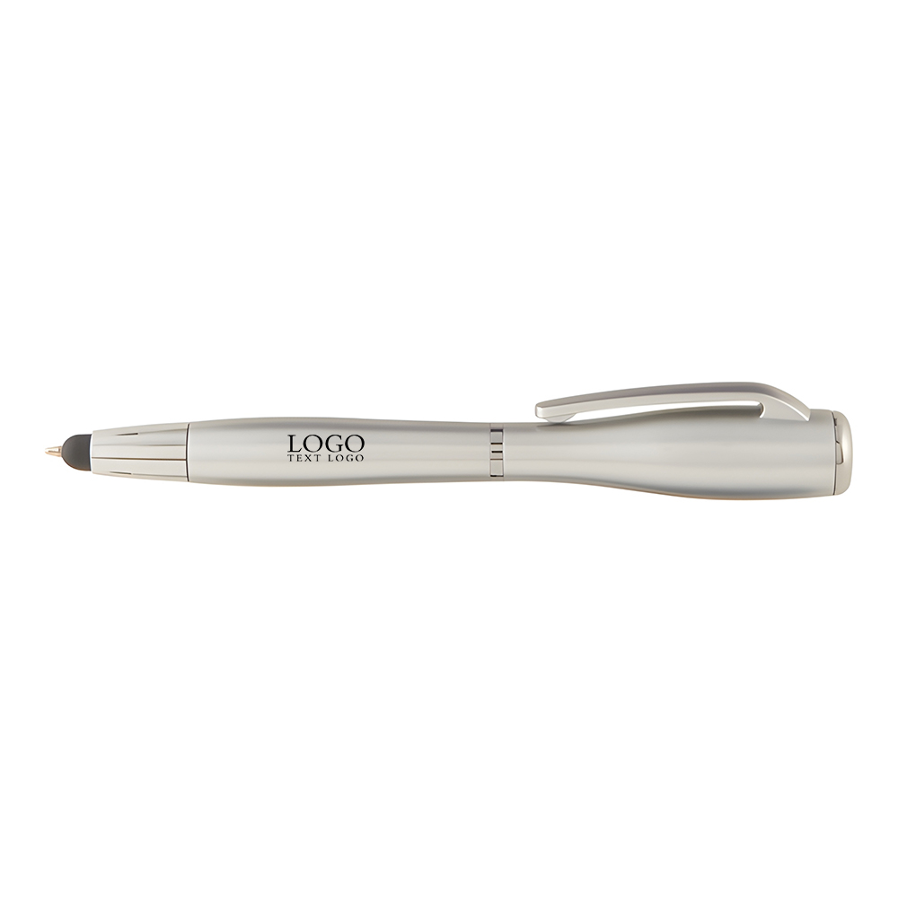 Nova Touch LED Light Stylus Pen Silver with Logo