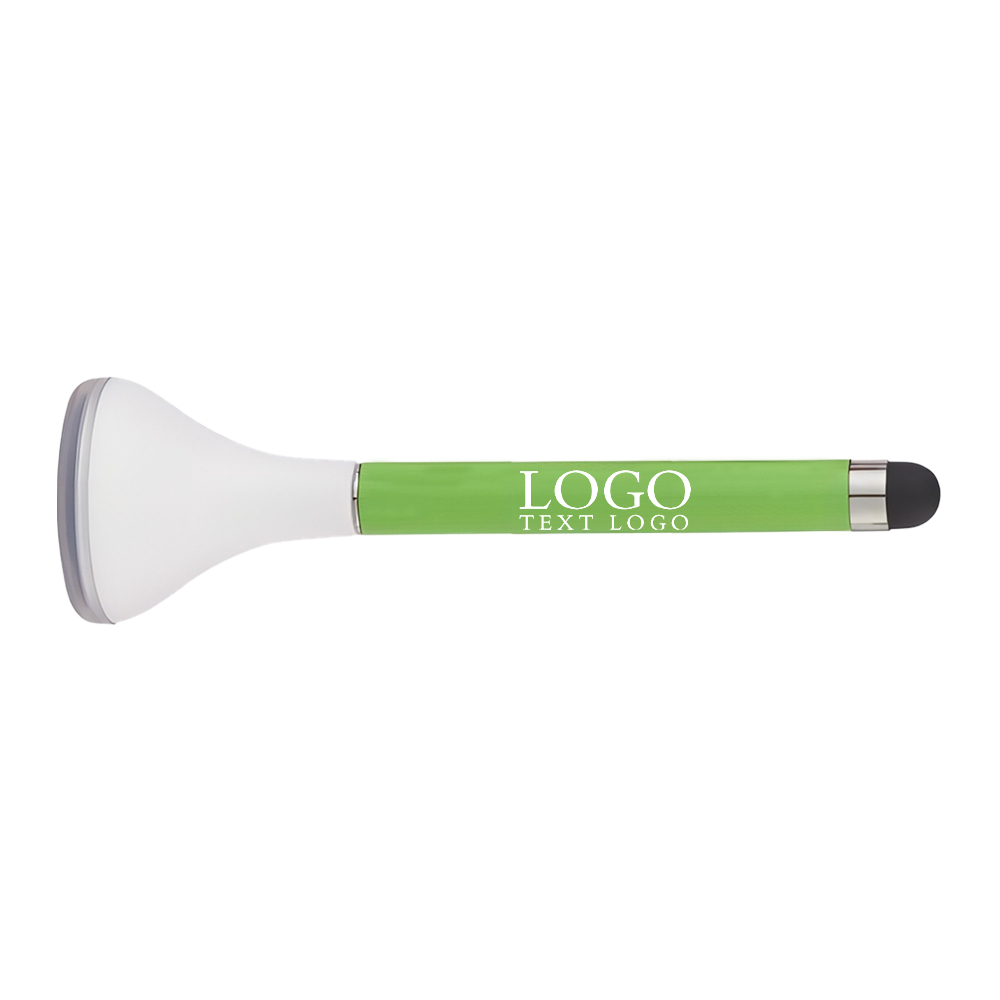 Novelty Stylus Pen Stand With Screen Cleaner Lime with Logo