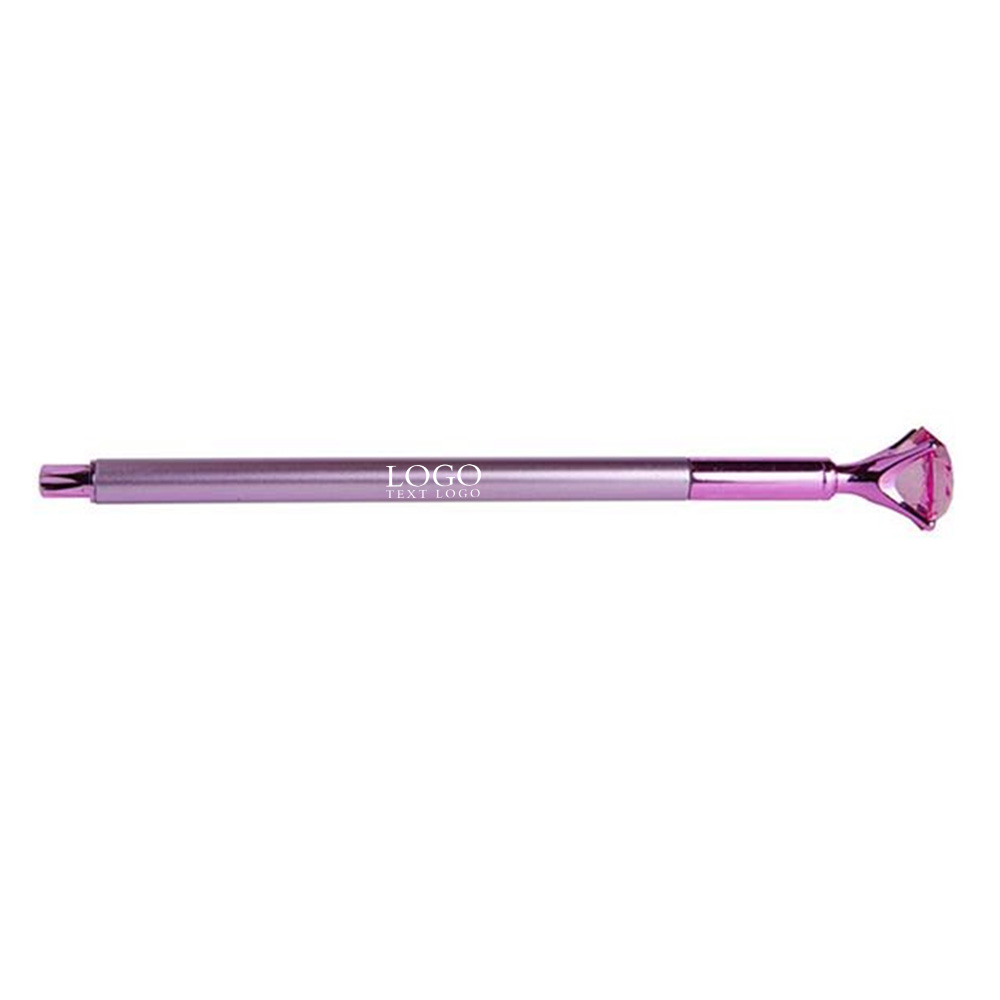 Roze promo diamant gelpen met logo