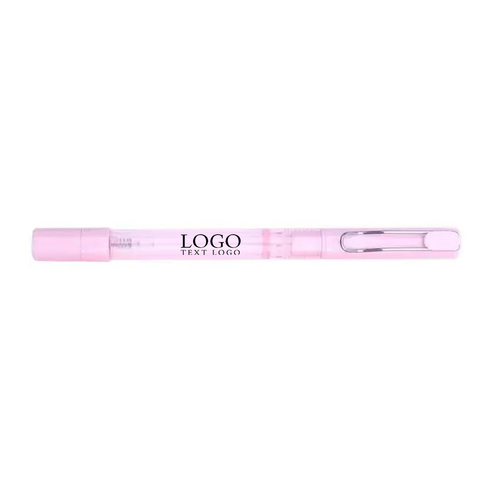 Plastic Spray Gel Pen Pink with Logo