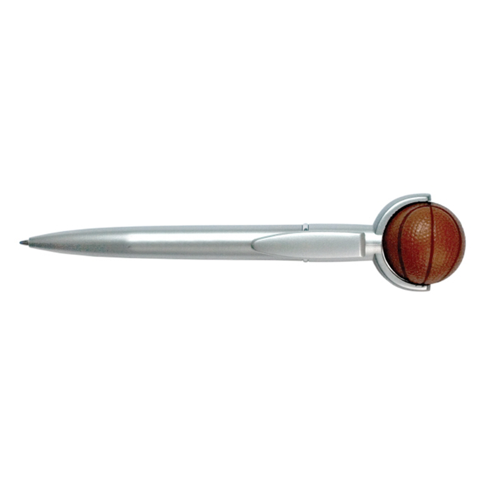 Promo Basketball Squeeze Top Pen Silver