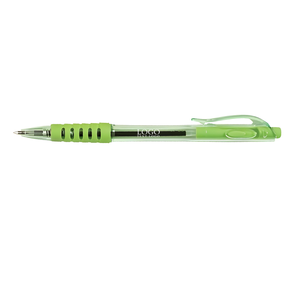 Retractable Cheer Pen Green with Logo