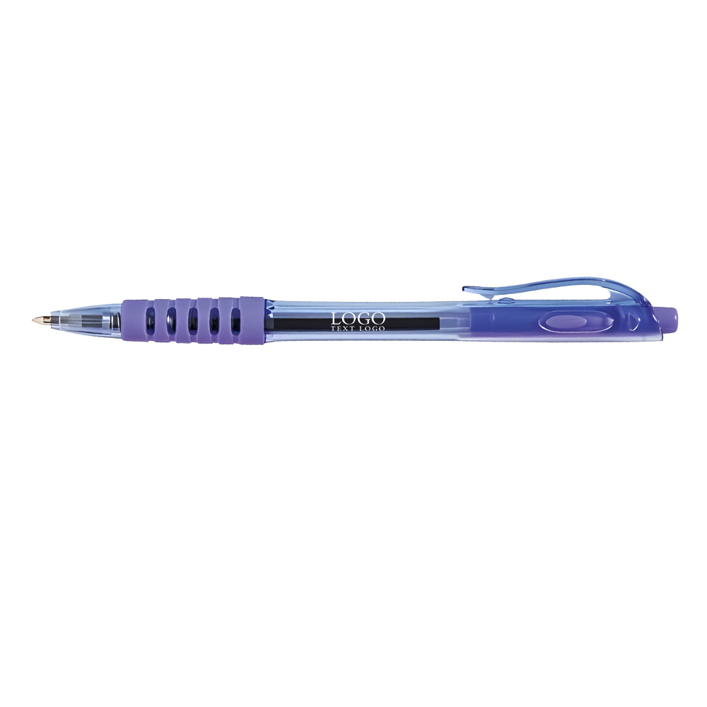 Retractable Cheer Pen Purple with Logo