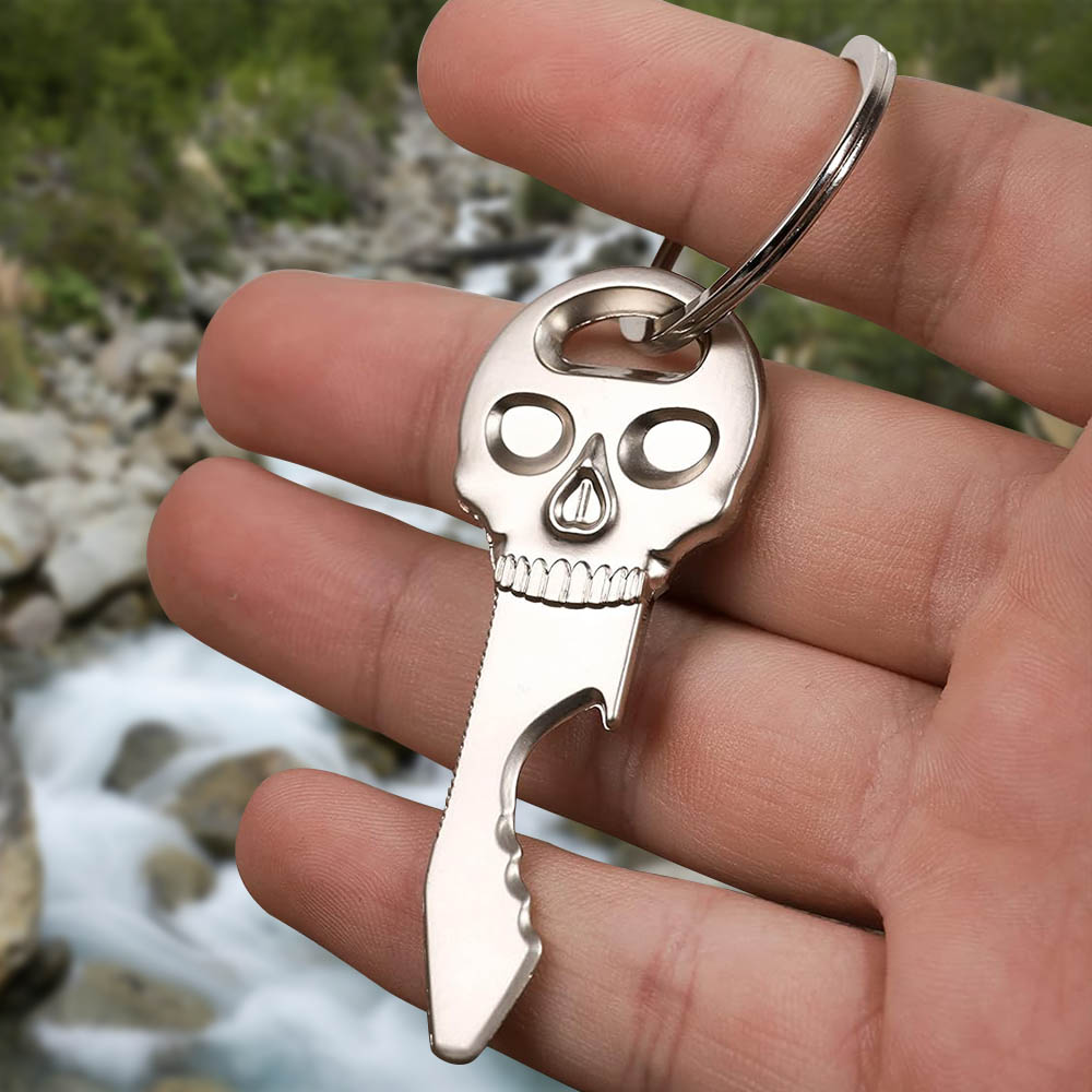 Custom 3D Skull Axe-Shaped Bottle Opener Keychain