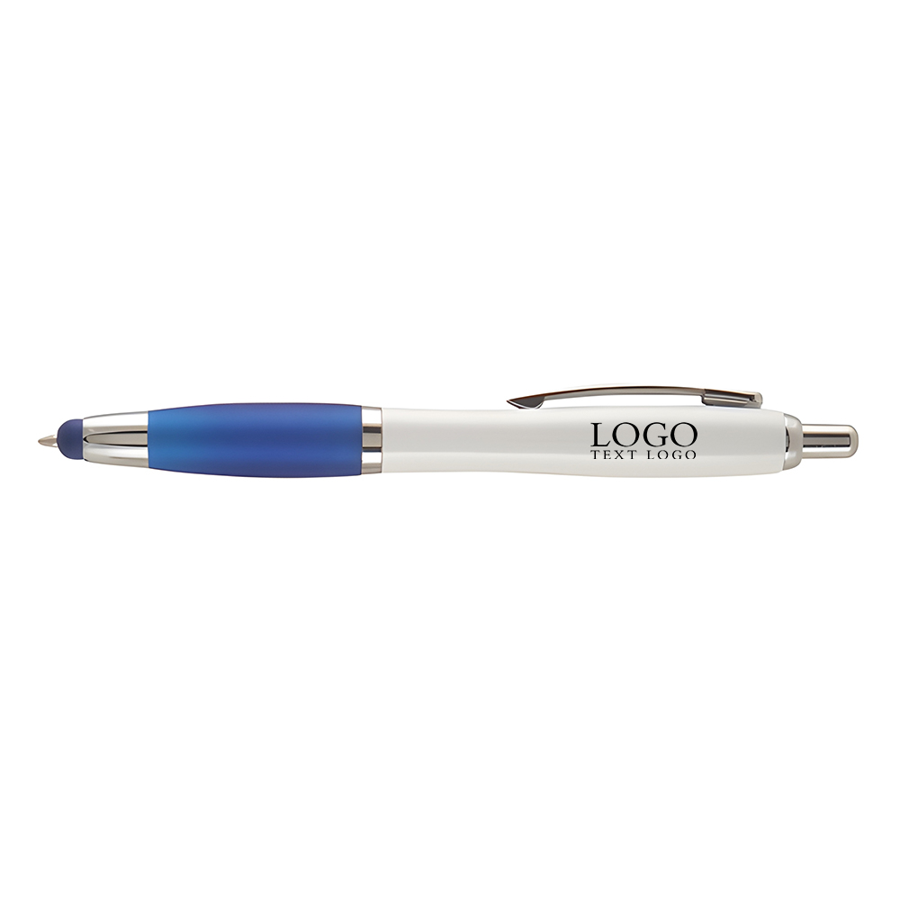Sophisticate Plastic Stylus Pen Blue with Logo