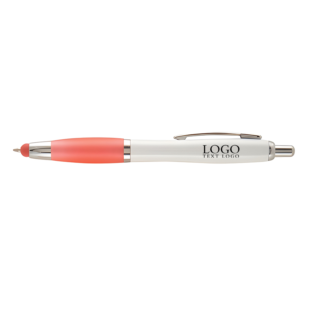 Sophisticate Plastic Stylus Pen Pink with Logo