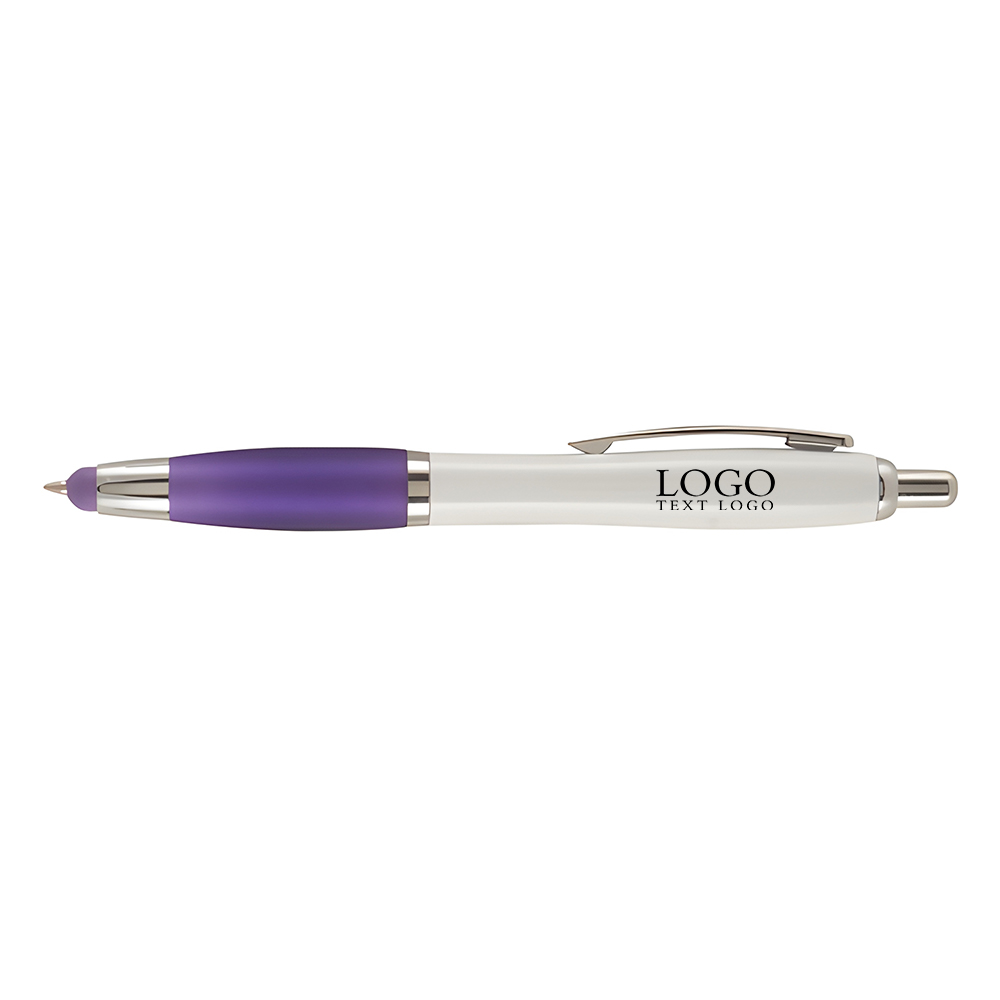 Sophisticate Plastic Stylus Pen Purple with Logo