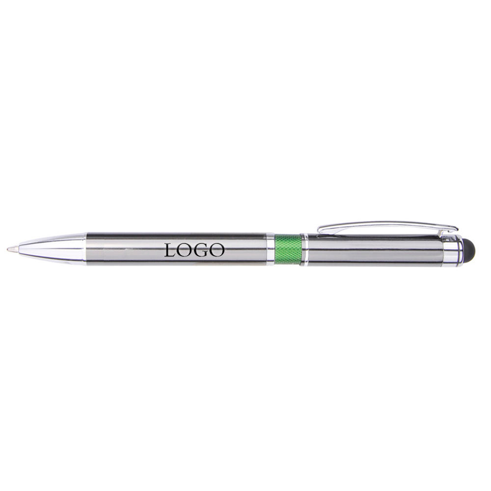 The Exquisitor Stylus Ballpoint Pen Green With Logo