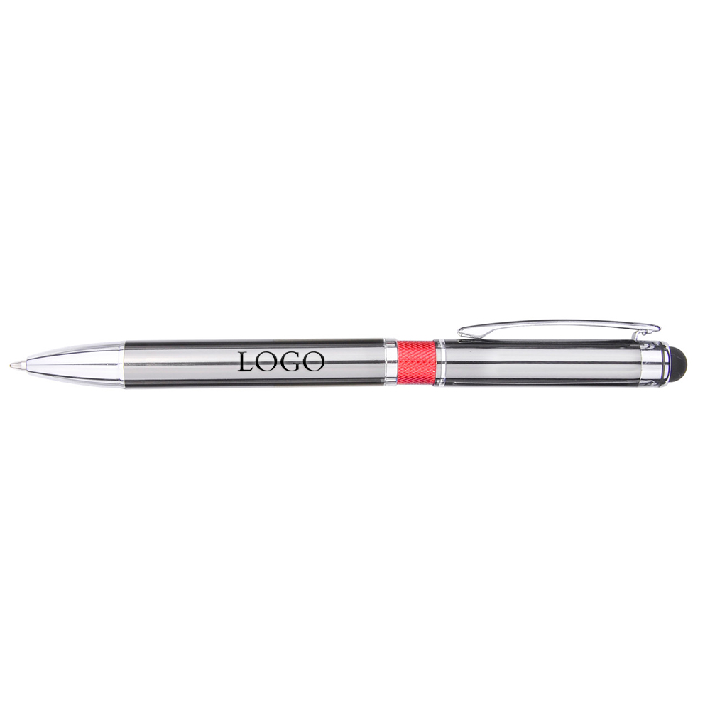 The Exquisitor Stylus Ballpoint Pen Red With Logo