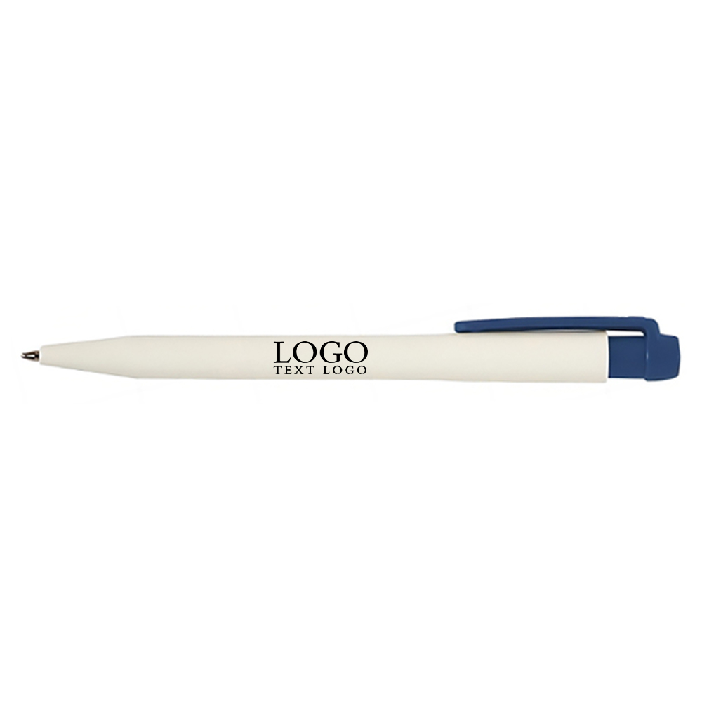 iPROTECT Plastic Antibacterial Pen Blue with Logo