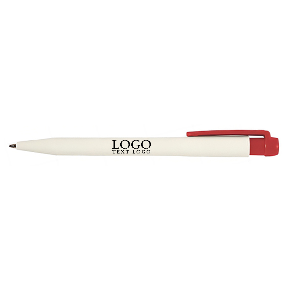 iPROTECT Plastic Antibacterial Pen Red with Logo
