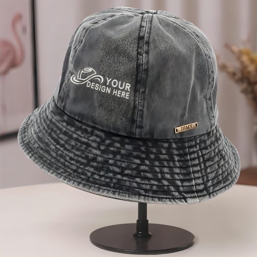 Custom Denim Bucket cap Casual Outdoor Fishing Hat