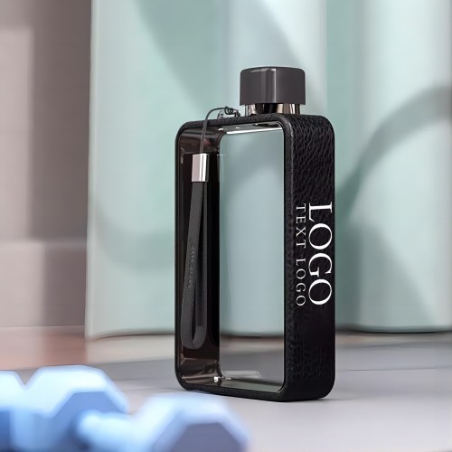 Promo 13oz Flat BPA Free Travel Sports Water Bottle