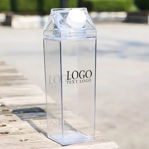 Promo 17oz Transparent Milk Carton Water Bottle