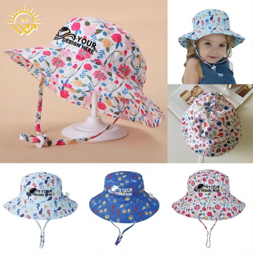 Custom Kids Toddler Sun Caps Bucket Hats