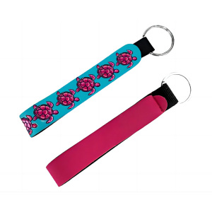 Neoprene Wristlet Keychain Lanyard With Custom Logo