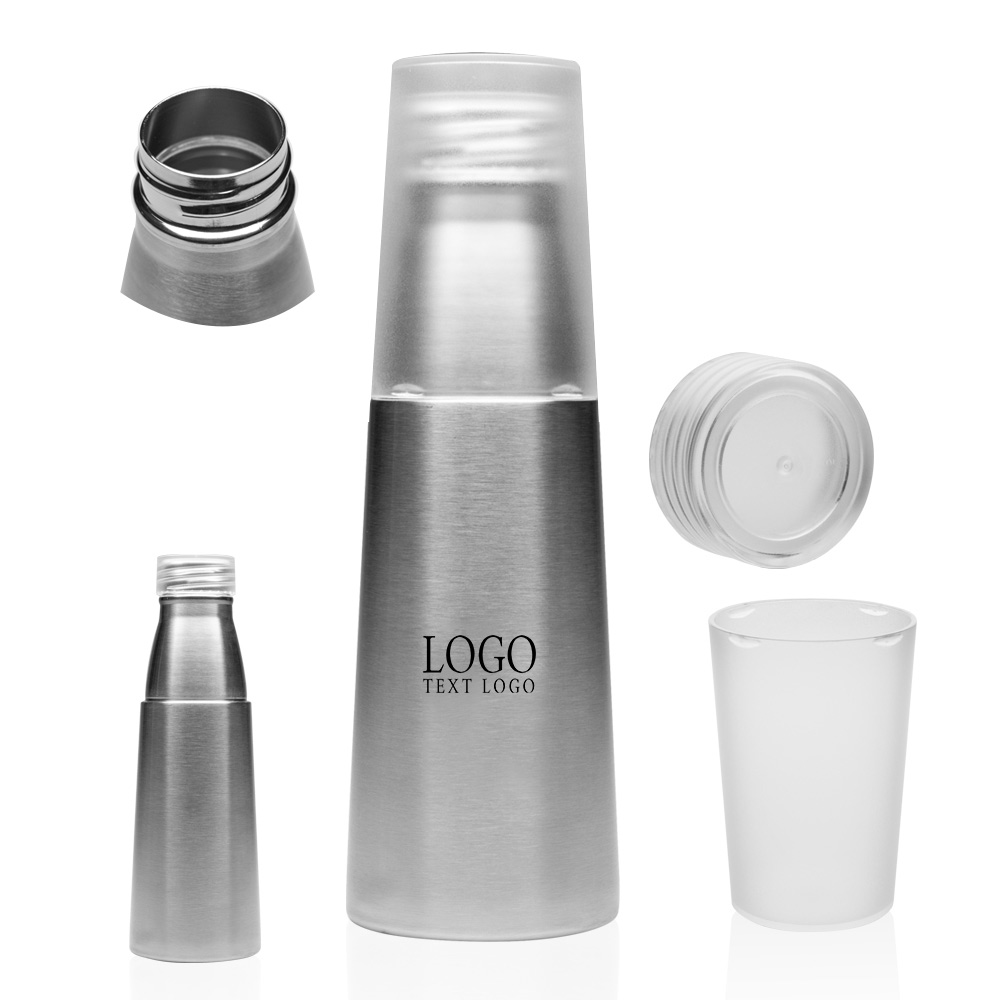 17 oz Stainless Steel Water Bottle with Tritan Cup With Logo