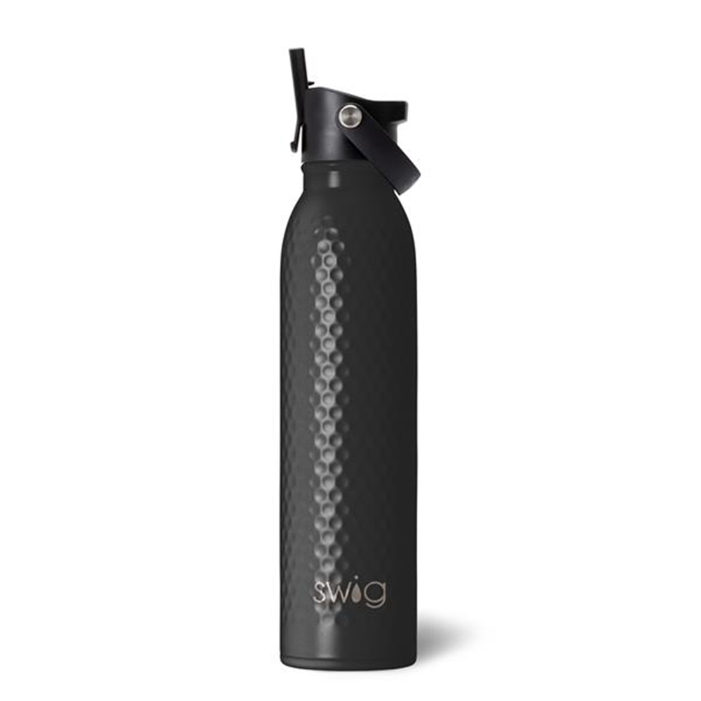 20 Oz Swig Life Golf Stainless Steel  Water Bottle Black Blank