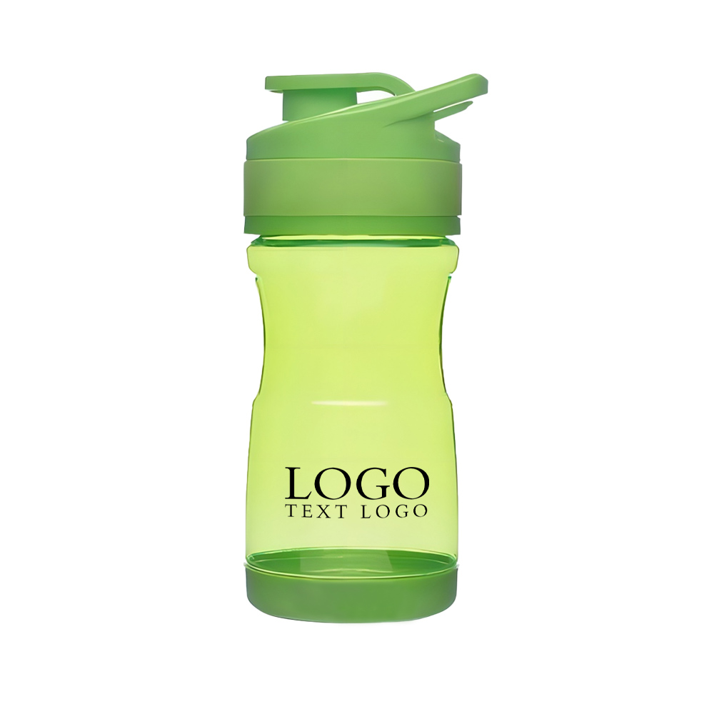 20 oz BPA-Free Brawny Plastic Sports Bottle Lime With Logo
