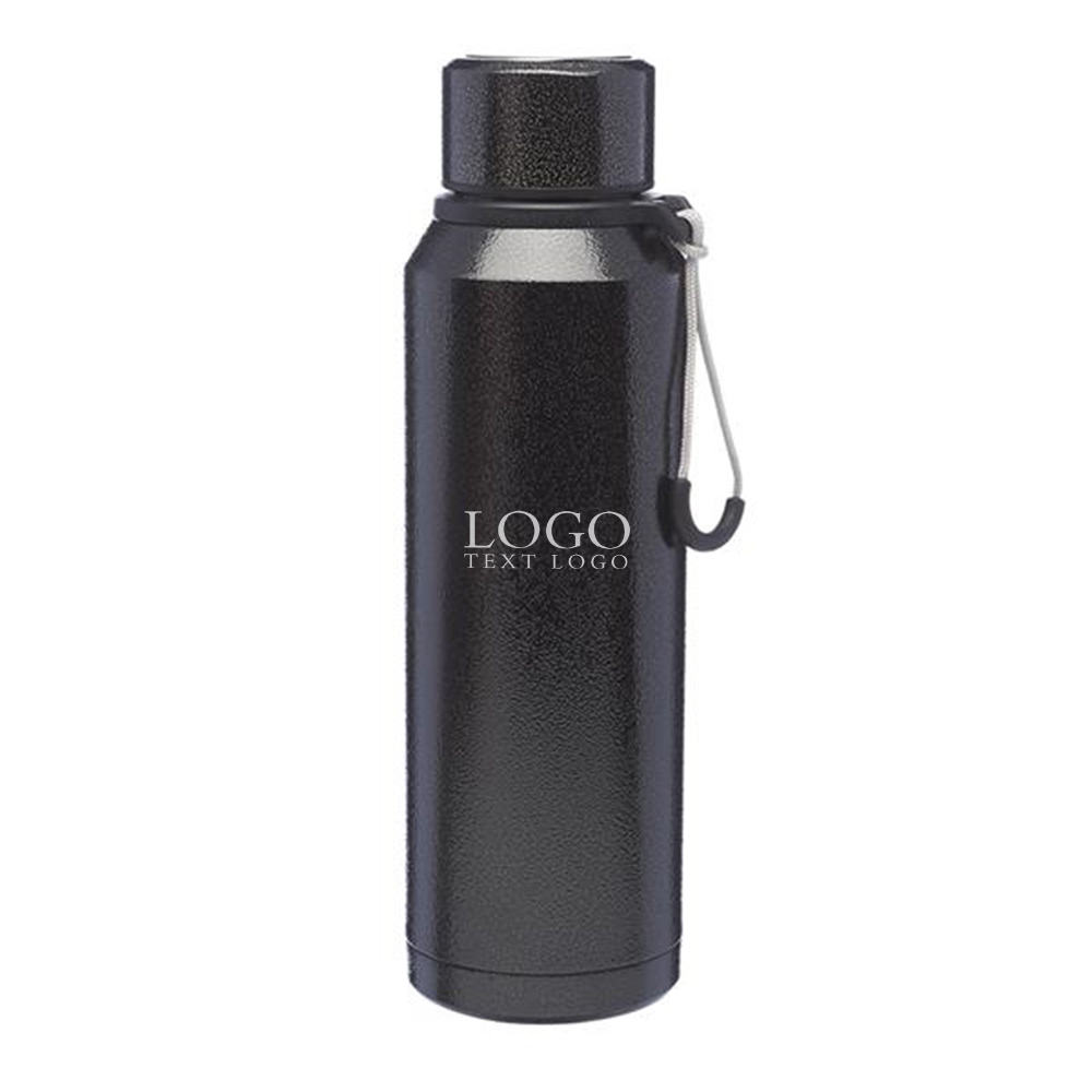 20 oz Jeita Vacuum Water Bottle with Strap Black With Logo