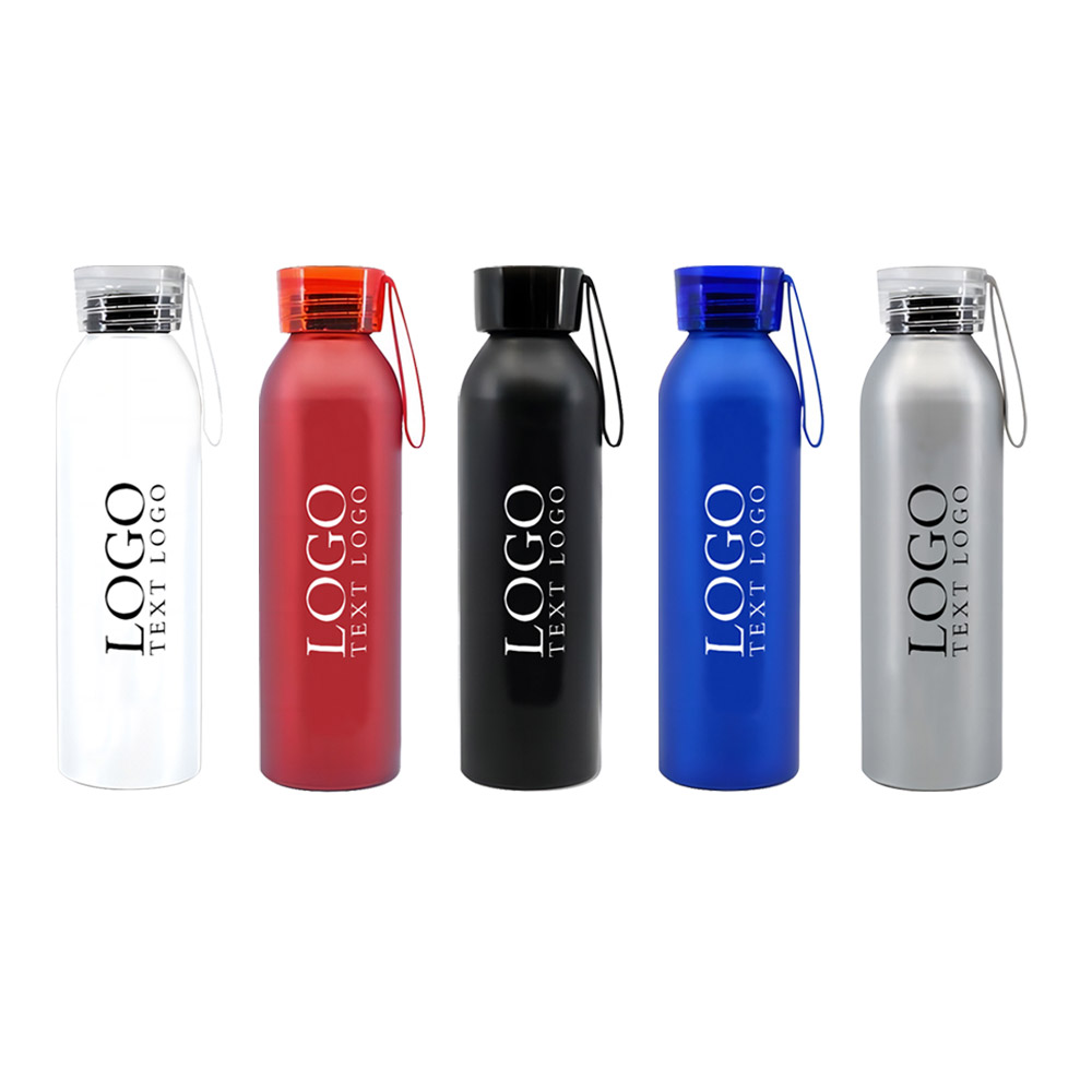 20oz Aluminum Bottle With Carrying Strap Group