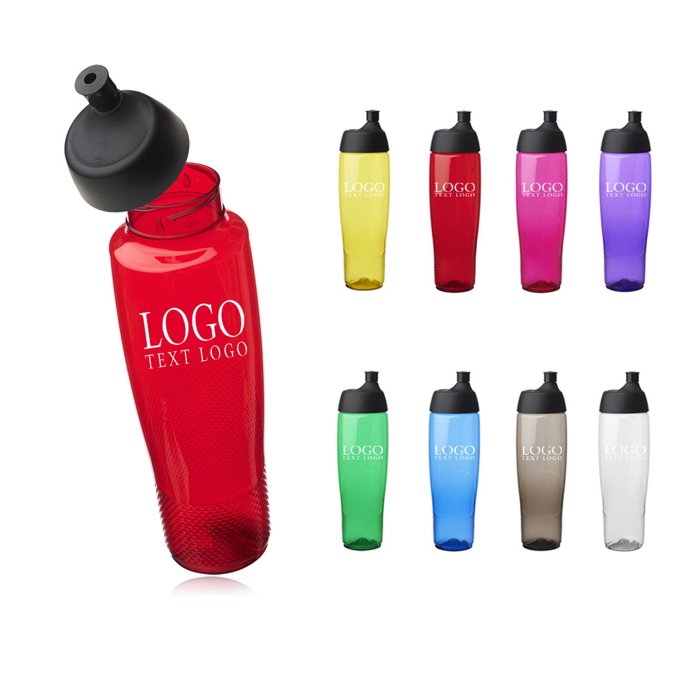22 oz Enlace Vaus Plastic Water Bottle Group With Logo