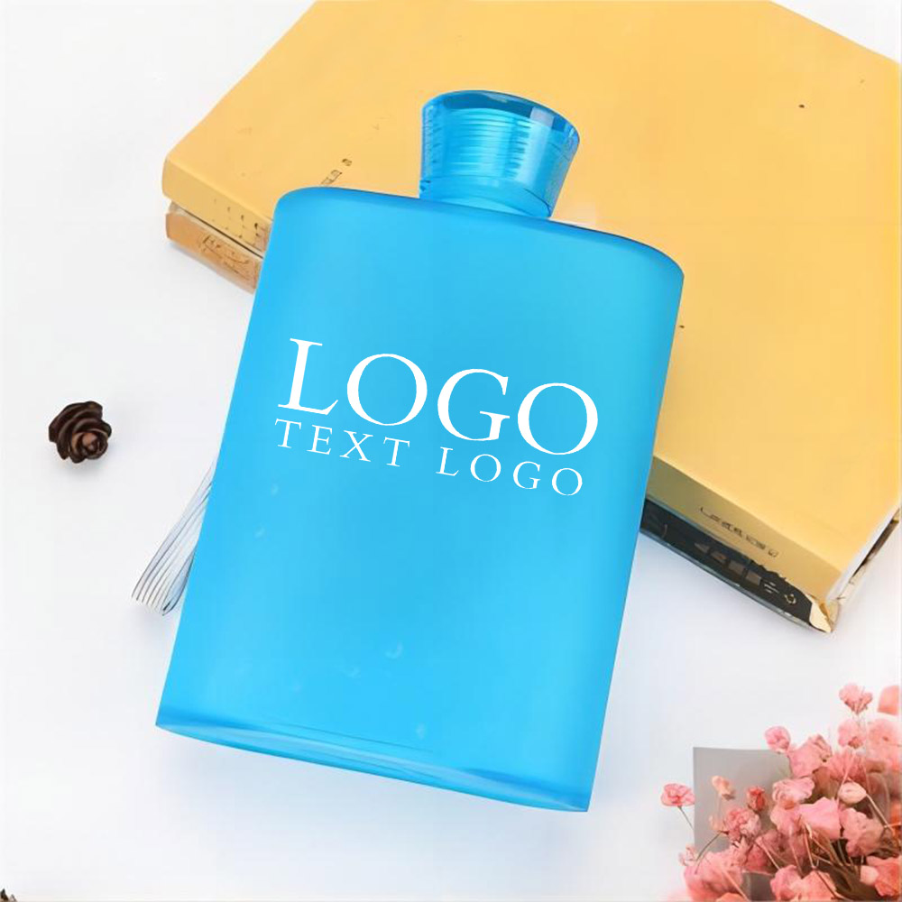 380ml Clear Matte Grain Slim Flat Portable Water Bottle Near Me