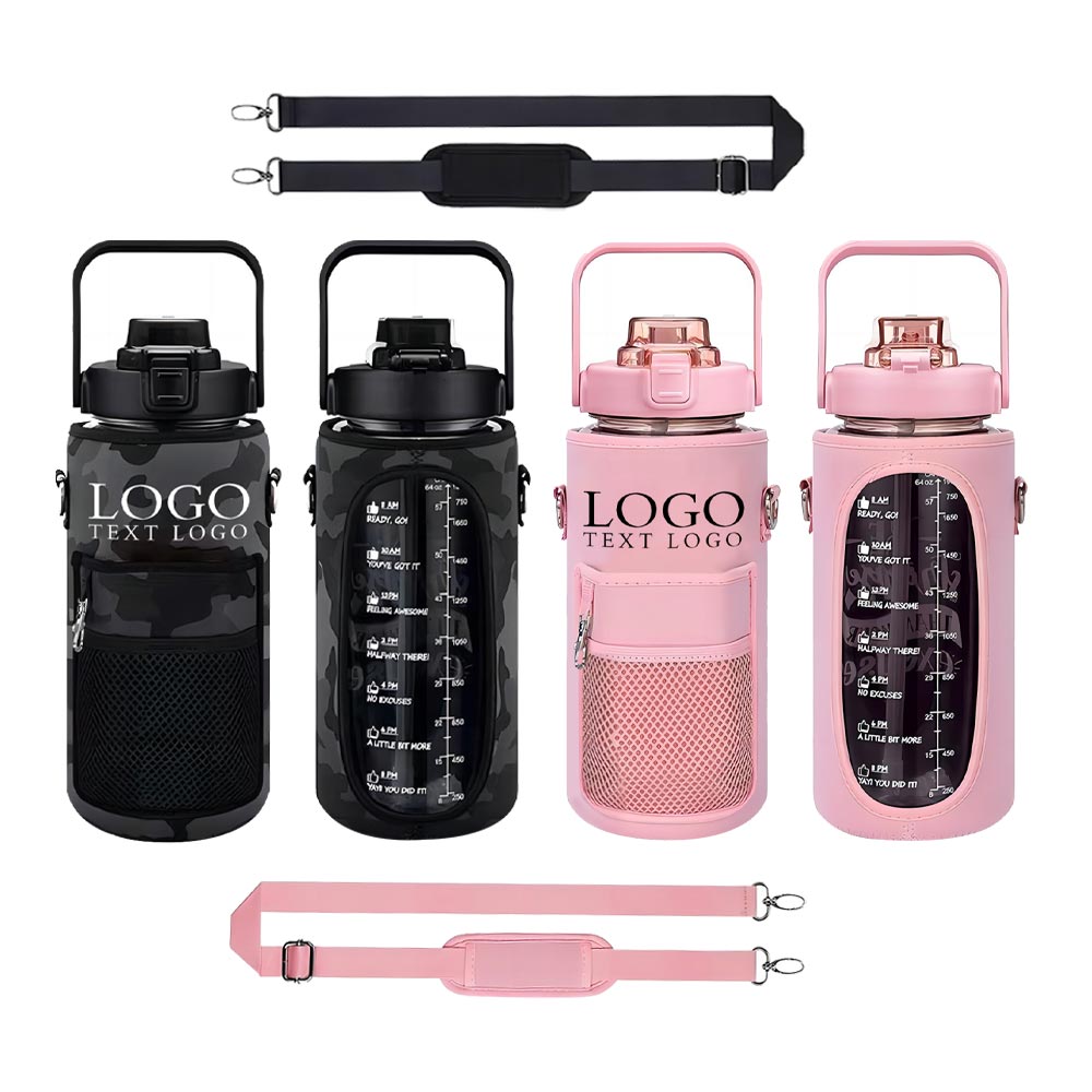 64 oz Half Gallon Water Bottle With Time Mark Group