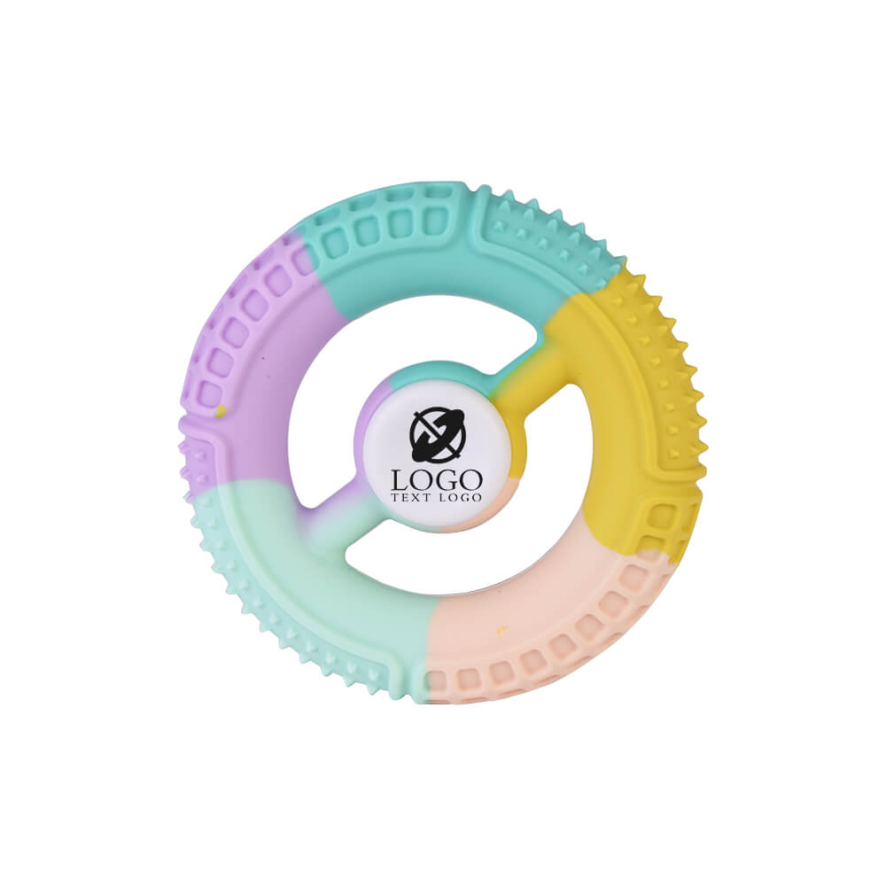 Purple stress ball fun spinner with logo