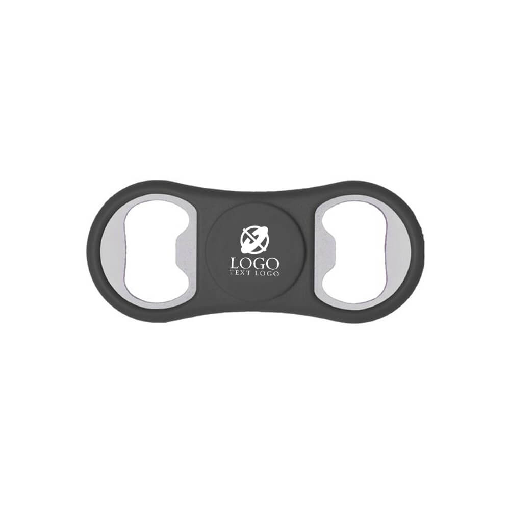 Black Bottle Opener Fidget Spinner with Logo Black Bottle Opener Fidget Spinner with Logo