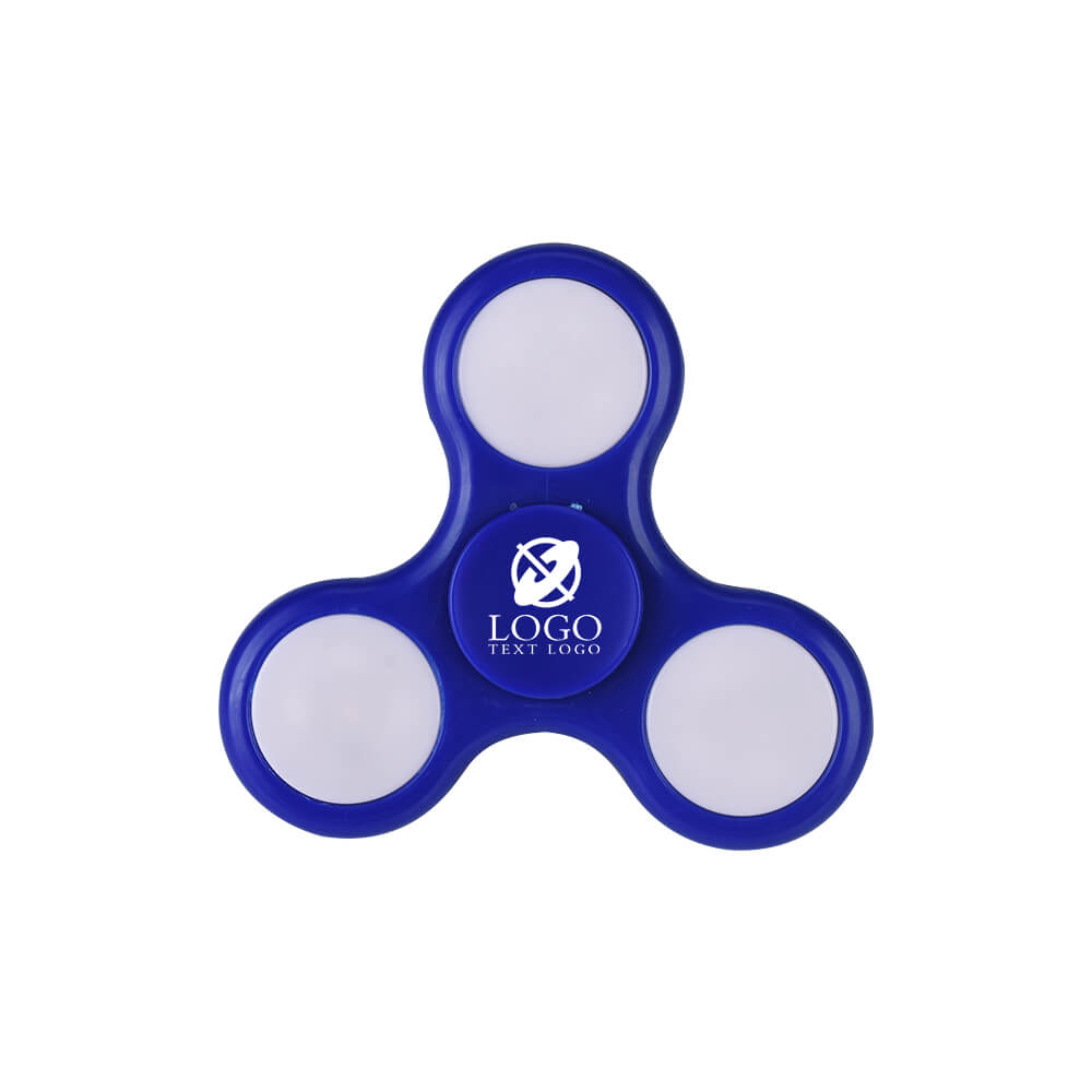 Led hand colorful triangle Blue spinner with custom logo