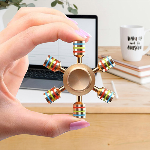 Custom Detachable Hexagonal Rudder Fidget Spinner