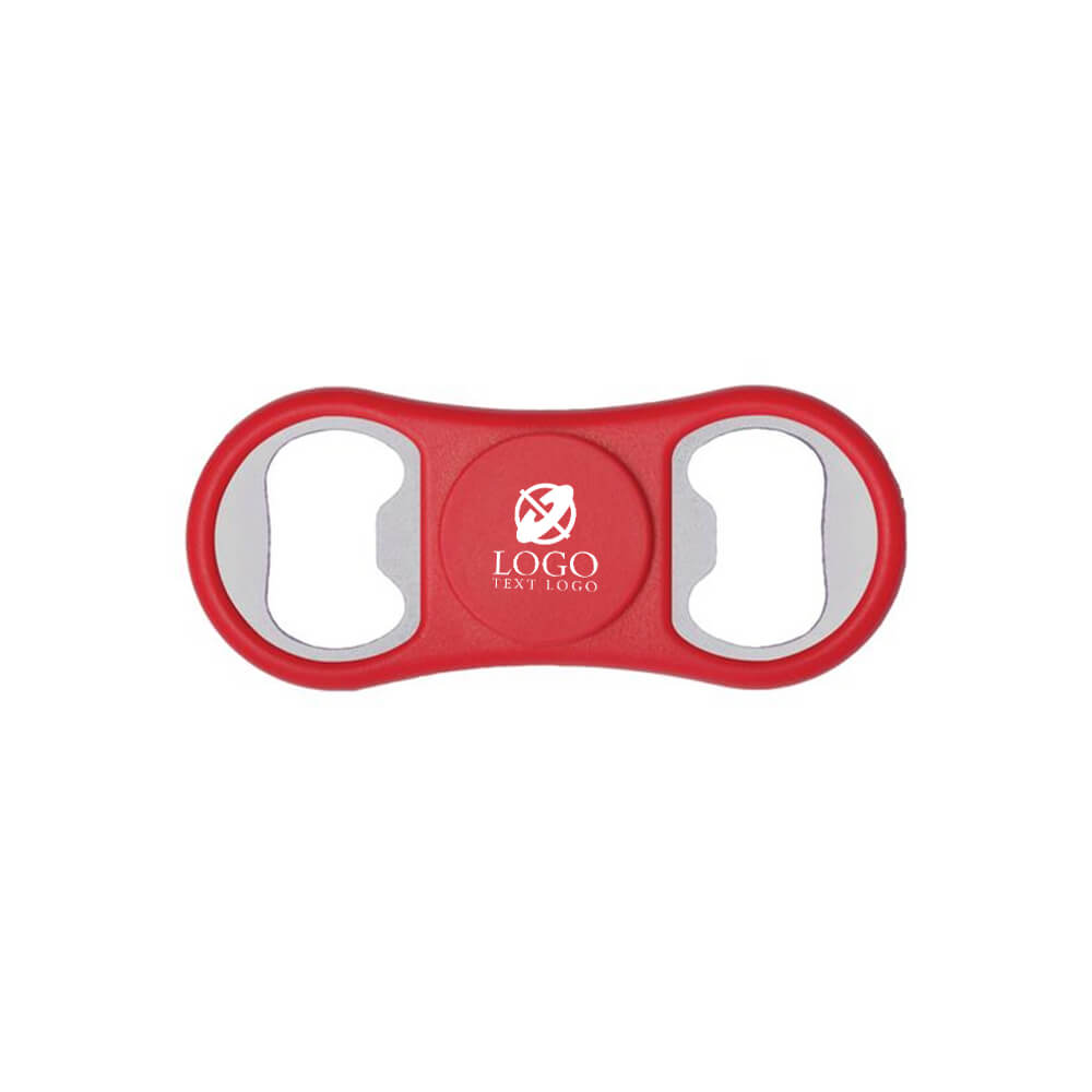 Red Bottle Opener Fidget Spinner with Logo Red Bottle Opener Fidget Spinner with Logo