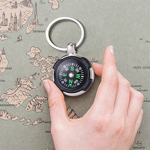 Promo Mini Compass Keychain