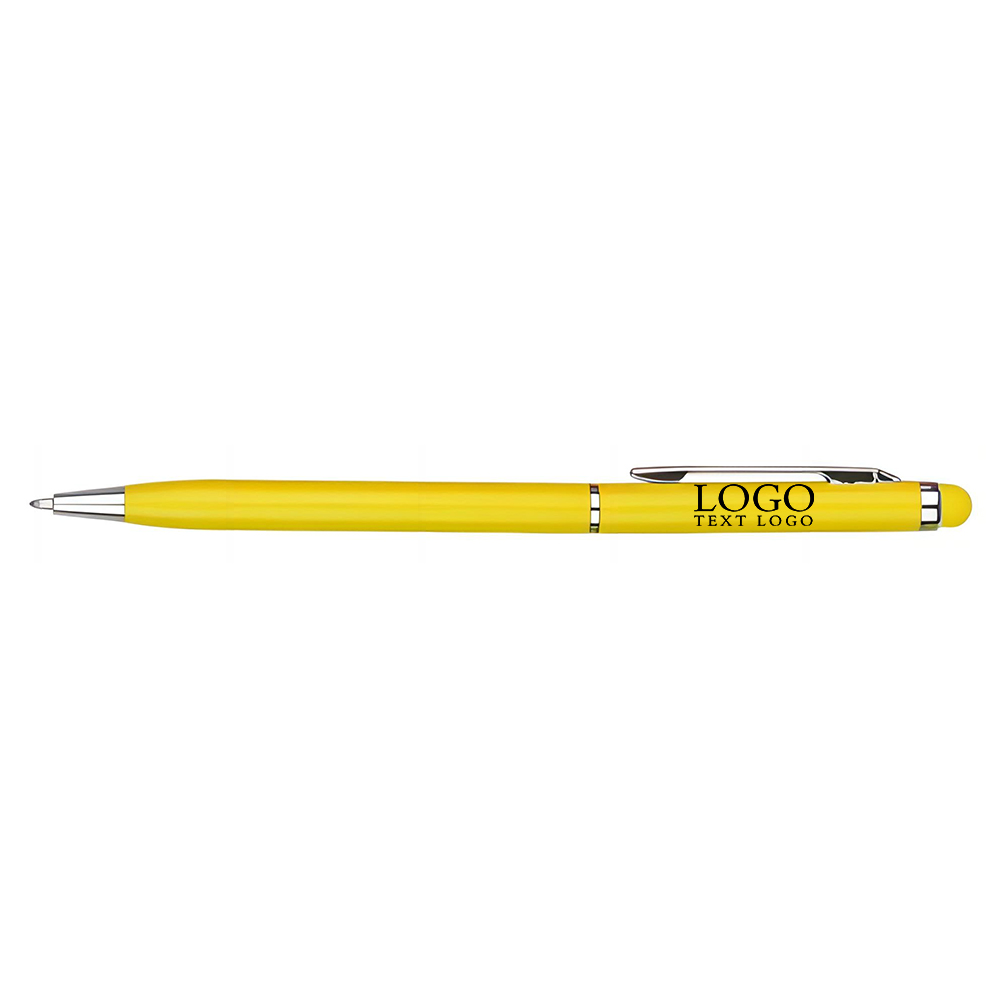 Yellow Custom Slim Metal Stylus Pen with Logo