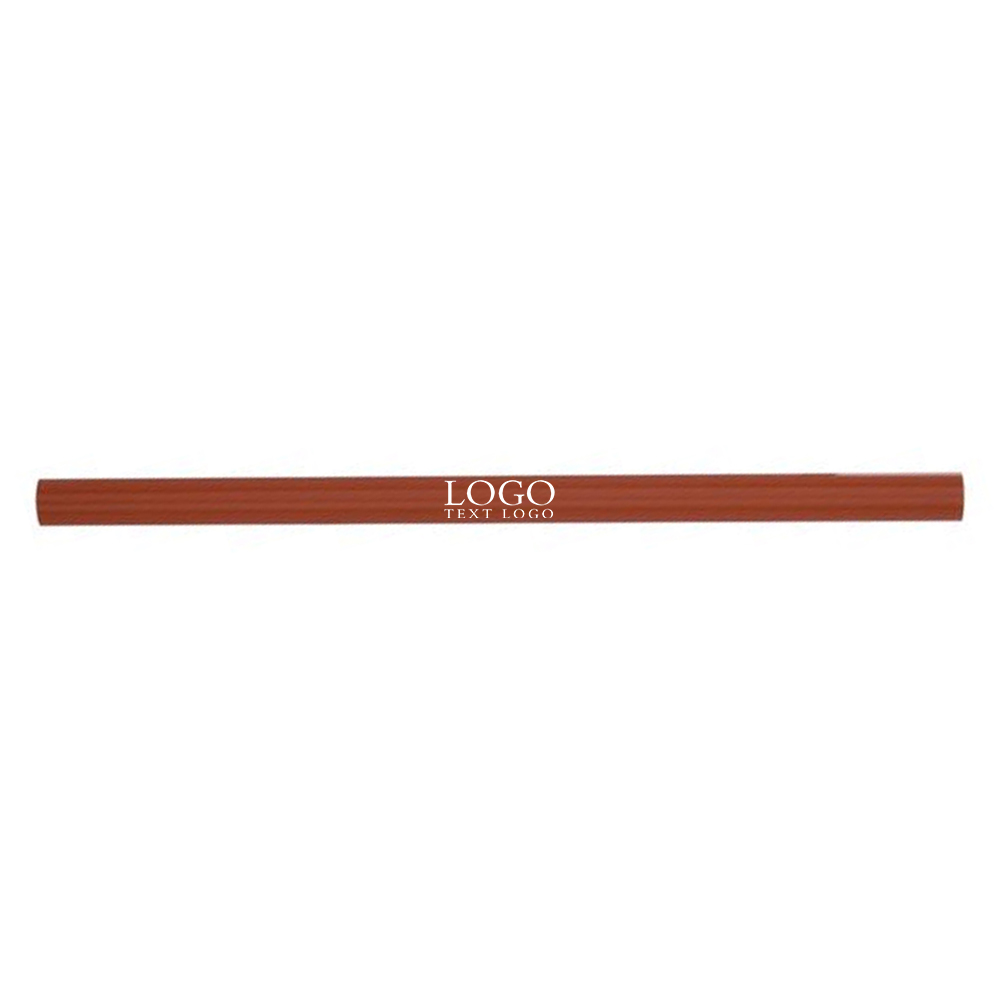 Custom Jumbo Untipped Pencil Orange With Logo