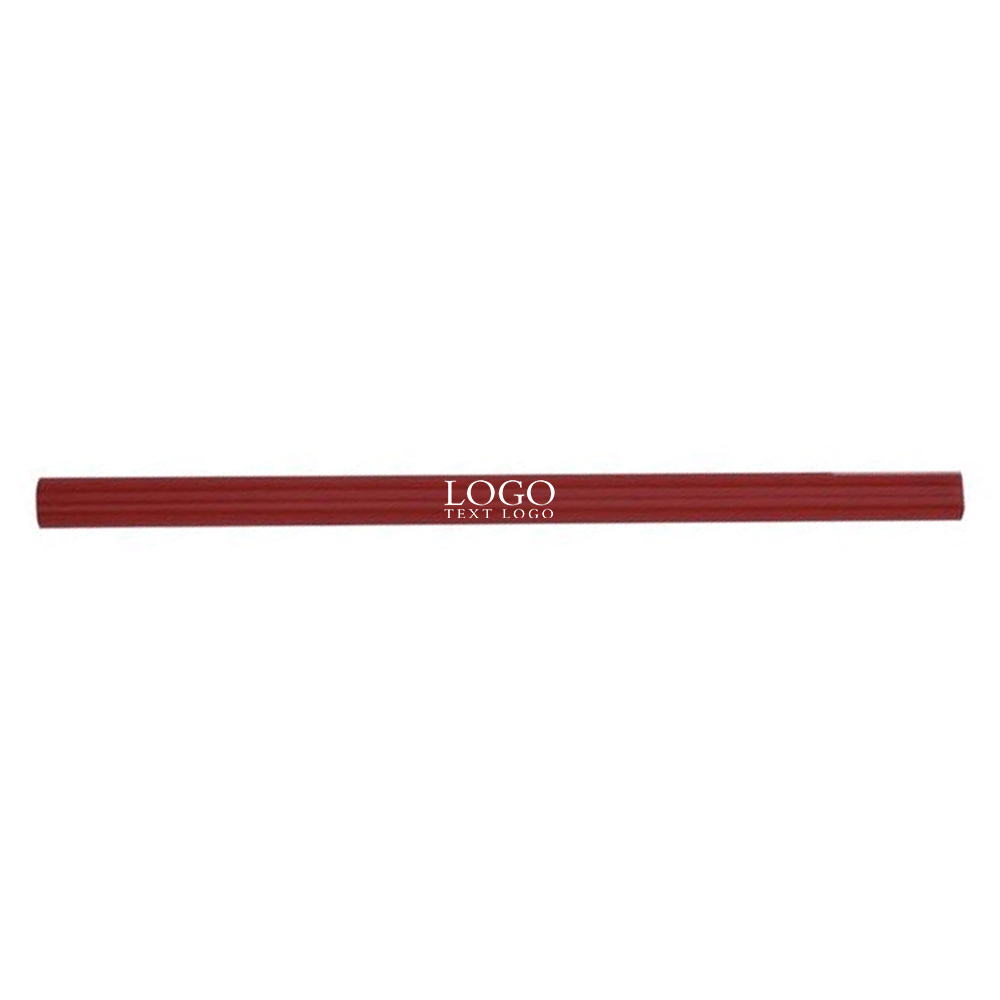 Custom Jumbo Untipped Pencil Red With Logo