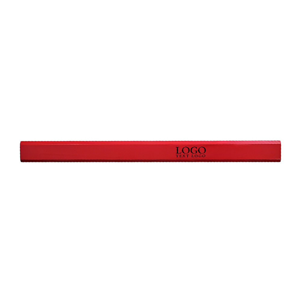 Personalized Red Carpenter Pencil with Logo